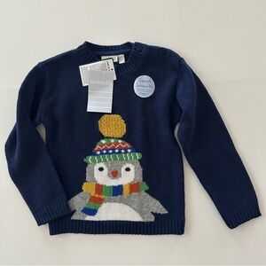 JoJo Maman Bebe 18-24 Months Baby Boy Penguin Jumper Sweater Cashmere Wool NWT